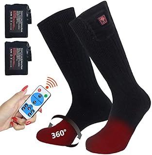 CREATRILL Heated Socks w/Rechargeable Batteries, Men Women Winter Heating Thermal Sock w/Remote Control