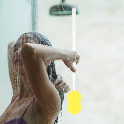 Cepillo de ducha con mango largo de esponja y exfoliante para baño 3