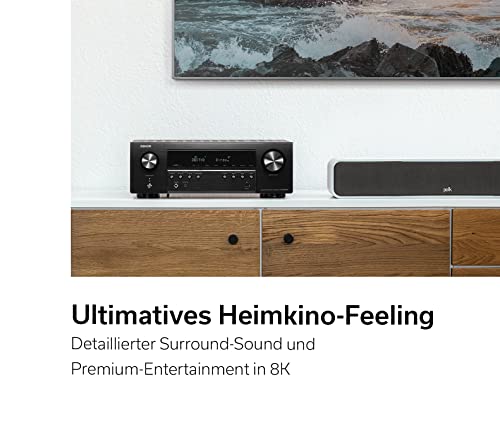 Denon AVR-S660H 5.2-Kanal AV-Receiver, Dolby Surround Sound, 6 HDMI Eingänge Und 1 Ausgang, 8K...
