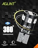 AGLINT Żarówki LED T10 CANBUS bez błędów 9SMD super jasne W5W 194, 168, 2825 Wedge wymienna żarówka do wnętrza samochodu, kopuła, mapy drzwi bagażnika, boczne światła tablicy rejestracyjnej, 4 szt. (CZERWONA)