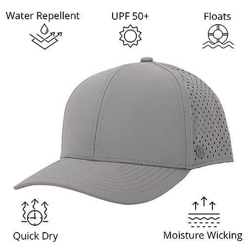 Ankor Ultra Performance Water-Resistant Baseball Hat | Sweat Resistant | Breathable | Golf | Boat | Beach | Lake | Workout | Fishing |Everyday | Minimalist | Men And Women (Gray) #TOP6