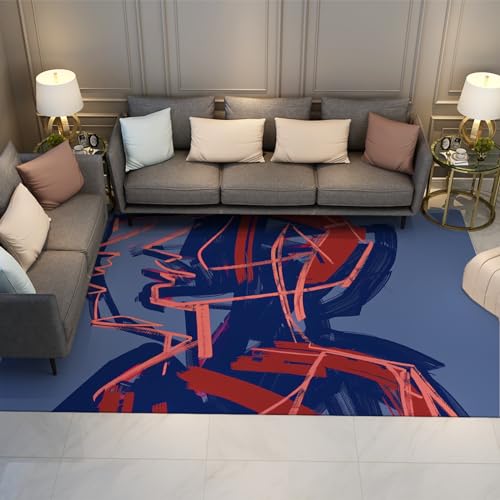 Tapis de géométrie abstraite moderne rectangulaire 160x220cm lavable - 2