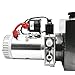 Hydraulic Pump Unit 10 Quart Single Acting Hydraulic Power 12V DC Steel Tank Hydraulic Pump Power Unit for Dump Trailer Car Lifting (10 Quart Steel Single Acting)