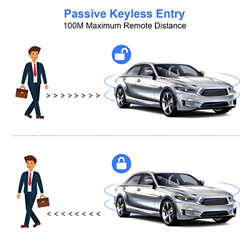Car Alarm Security System, Universal Anti-Theft Device Car Alarm Security Protection System Car Keyless Entry System With 2 Remote Controls Car Horn Siren Alarm, Dc12V ±3V #TOP4