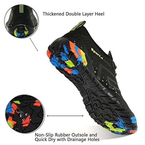 Image of WateLves Water Shoes Mens Womens Barefoot Beach Swim Shoes Quick-Dry Aqua Socks Pool Shoes for Surf Yoga Water Aerobics