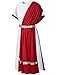 Missanabie Men's Toga Costume Greek God Costume Roman Costume Cosplay Outfit Halloween Robe Accessories Set(RD XL)