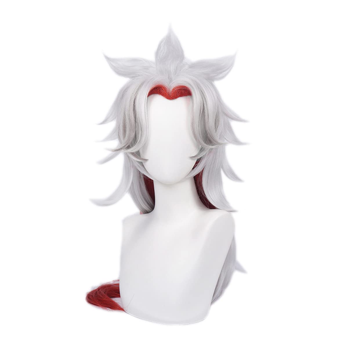 XiongXiongLe Anime Wig Cosplay GenshinImpact 2 Tone Arataki Itt Mixed Color Layered Reversed Long Hair High Temperature Silk Wigs for Adult Party Cos Festival Christmas Halloween