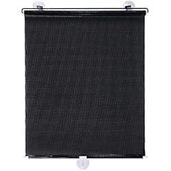 Persianas Ligeras JANEFLY Parasol con Ventosa, Persiana Enrollable TelescóPica Interior Cortina Opaca para BalcóN Persianas Temporales VersáTil En Cualquier Lugar PortáTil PañO Ligero (Negro),45 * 125cm