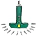 AUTLEAD Torque Screwdriver, Adjustable T-shape Torque Wrench, Wide Range 15 to 75 Inch Pounds in 1 Increment, 12 Bits Included, Firearm Accurizing, Scope Mounting, Bike Repairing - ATSD01