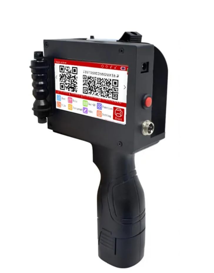 Handheld Inkjet Printer – Portable Date Coder Machine with Touchscreen, Quick-Dry Cartridge, for QR Code, Barcode, Batch & Logo Printing on Wood, Metal, Plastic, Cartons (Black 12.7mm)(Metal Body)-image-31