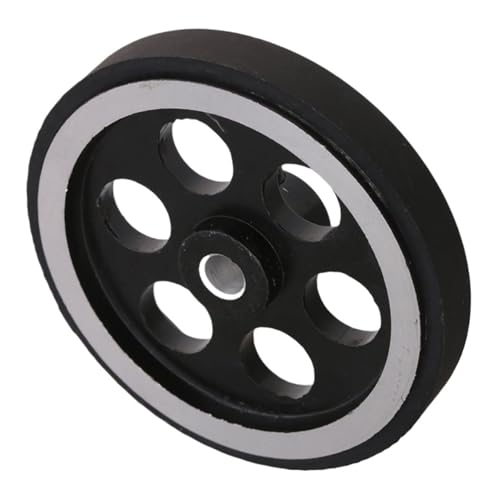 Rueda medidora A20F-200X6mm de aluminio y caucho para encoder rotatorio 2