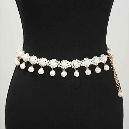 Fashion Imitation Pearl Belt, Dress Belt, Belly Dance Waist Decoration for Women Wedding Party Girl Waist Chain2