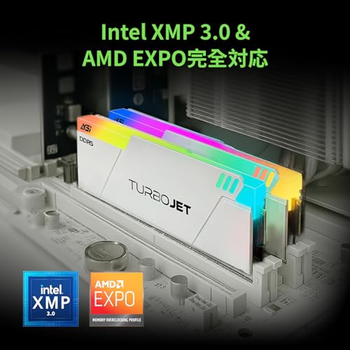 AGI UD858 DDR5 6000MHz 32GB(16GB×2枚) TURBOJET RGB AGI6APD16UD858 の商品画像 4