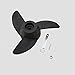 U-BCOO Propellers Electric Outboard Motor Prop for 55lb, 62lb, 86lb Trolling Motors Mount Accessories/Boat 3-Blades (Black)