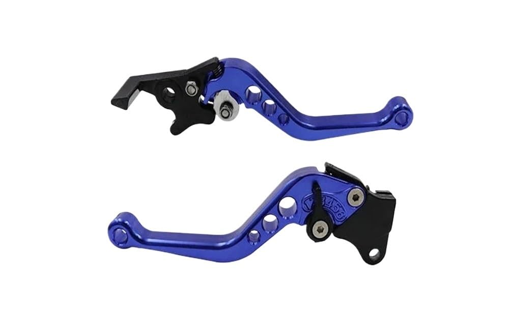 Beqlxta Blue Brake Clutch Adjustable Lever​ Motorcycle Brake Handle Motorbike Modification Cnc Clutch Drum Lever Adjustable Handlebar Set Modified Parts(Blue)