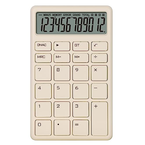 Calcolatrice da ufficio Display LCD elettronica compatta a 12 cifre Calcolatrici scientifiche per scuola casa da tavolo bianco