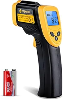 Etekcity Infrared Thermometer 774, Digital Temperature Gun for Cooking, Non Contact Electric Laser IR Temp Gauge, Home Repairs, Handmaking, Surface Measuring, -58 to 716 ℉, - 50 to 380 ℃, Yellow