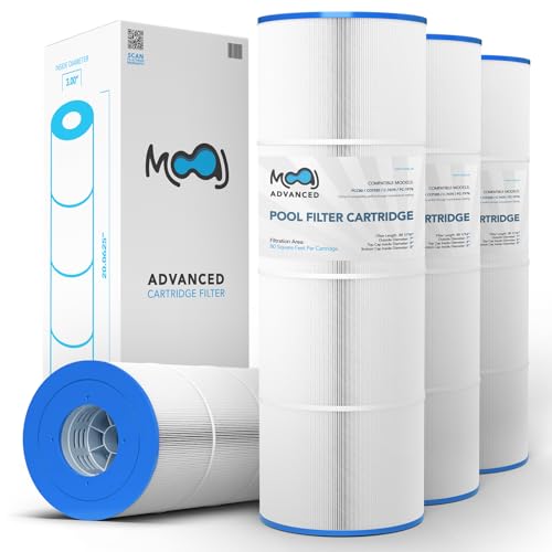 MOAJ Advanced Pool Filter 4-Pack Replaces Pentair CCP320, Clean and Clear Plus 320, R173573, 160340, PCC80, PCC80-PAK4, Filbur FC-1976, C-7470, Crystal Water 325 | 20 1/16