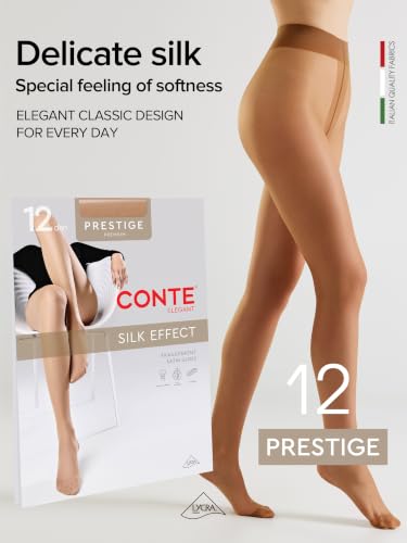 Image of Conte Classic Sheer to Waist Silky Pantyhose Prestige 12 Den