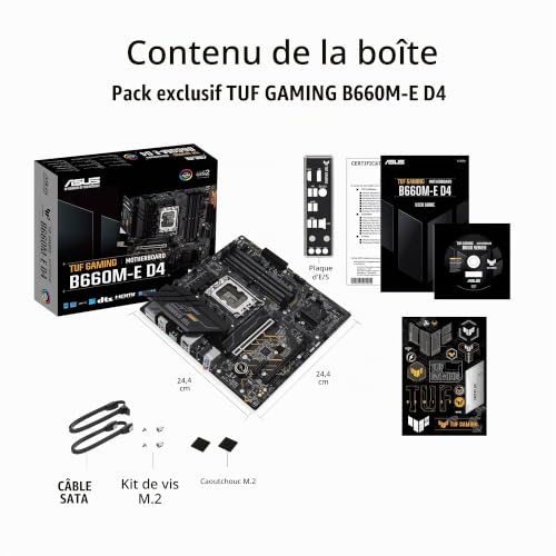Carte Mère ASUS TUF GAMING B660M E D4 90MB19J0 M0EAY0 - vue 9