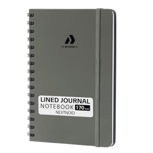 Nextnoid A5 Lined Spiral Notebook - 170 Pages, College Ruled, Sage Stone