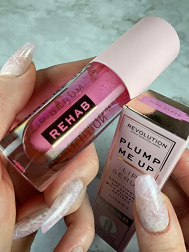 Makeup Revolution, Revolution Rehab Plump Me Up Lip Serum, Pink Glaze