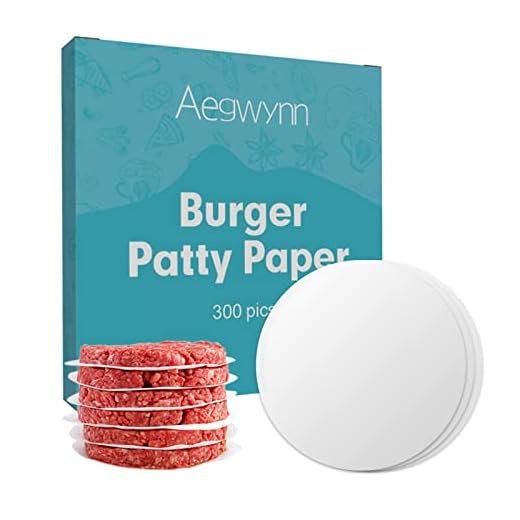 Aegwynn Hamburger Patty Paper Round 4.5 Inch 300 Pcs, Parchment Burger Papers Non Stick Easy to Remove Separate Frozen Pressed Patties (4.5 Inch)