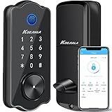 Smart Lock,Fingerprint Keyless Entry Door Lock with Keypad,KOEJIALA Smart WiFi Lock Front Door Digital Electronic Deadbolt with Free APP,IC Card for Home Security Rental Apartments Gifts