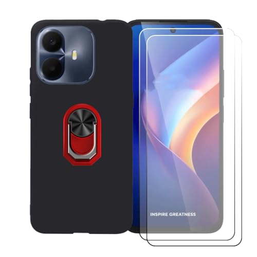 CongJiaLingXi �P�[�X �K�p �� TCL K70 4G (6.8") �����O�T�|�[�g+ [2�p�b�N]�����K���X�X�N���[���v���e�N�^�[�A�_��ȃV���R�[���V�F���o���p�[TPU�ی�J�o�[�������,��