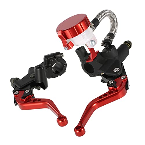 Shkalacar Leviers d'embrayage de Frein pour Moto, Convient au Guidon de 22 mm, Remplacement pour Motos Honda Yamaha Suzuki Kawasaki Ducati BMW Triumph, Rouge Cover