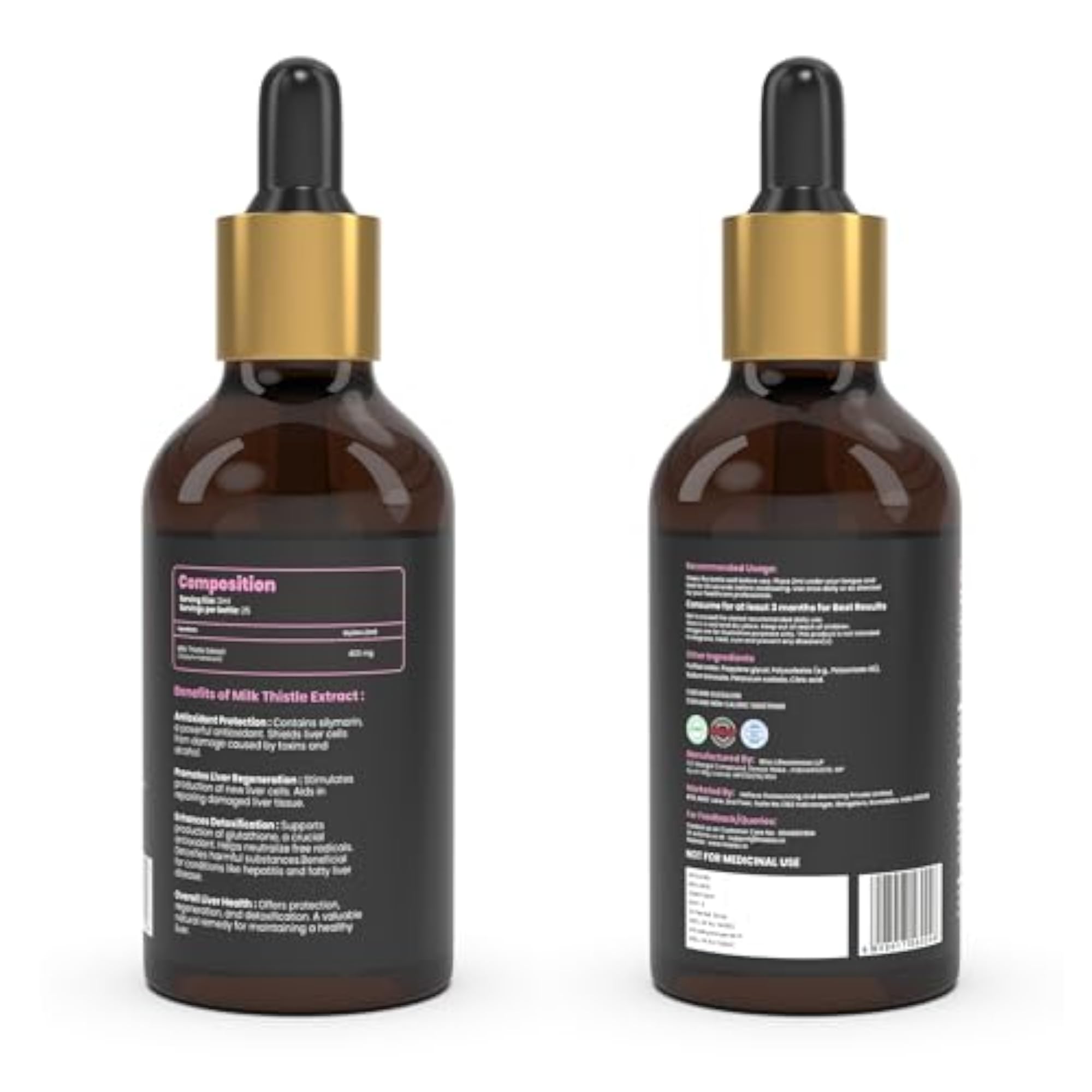 Healeo Milk Thistle Liver Detox Drops, 50ml