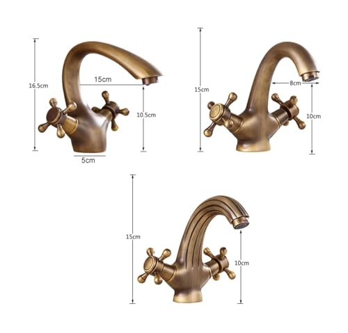 Mélangeur de lavabo rétro en bronze pour une salle de bains cosy - 2