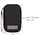 Zasjon Kabeltasche Elektronische Tasche, Klein Kabel Organizer Tasche Universaltasche, Tragbare Wasserdicht Kabelorganizer Cable Bag für Handy Ladekabel,Powerbank,USB Sticks,SD Karten, Schwarz