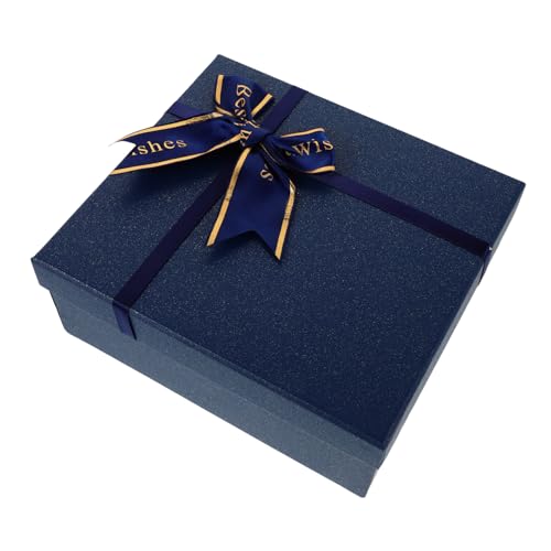 FRCOLOR Caja caja de embalaje de romántico embalaje de elegante presente caso de envoltura embalaje para ocasiones especiales Papel Blue