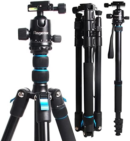 Tripod for Camera, Regetek 71" Camera Tripod, Professional Aluminum Tripod Monopod with 360 Degree Ball Head,Travel Tripod for Canon Sony DSLR Camera, Spotting scopes, Binoculars, Camcorders