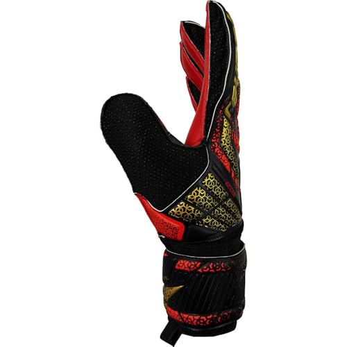 Reuch Attract Solid Soccer Keeper Gloves Keite 25SS [5560515-7075] [7075] Black/Gold 7.5 5560515