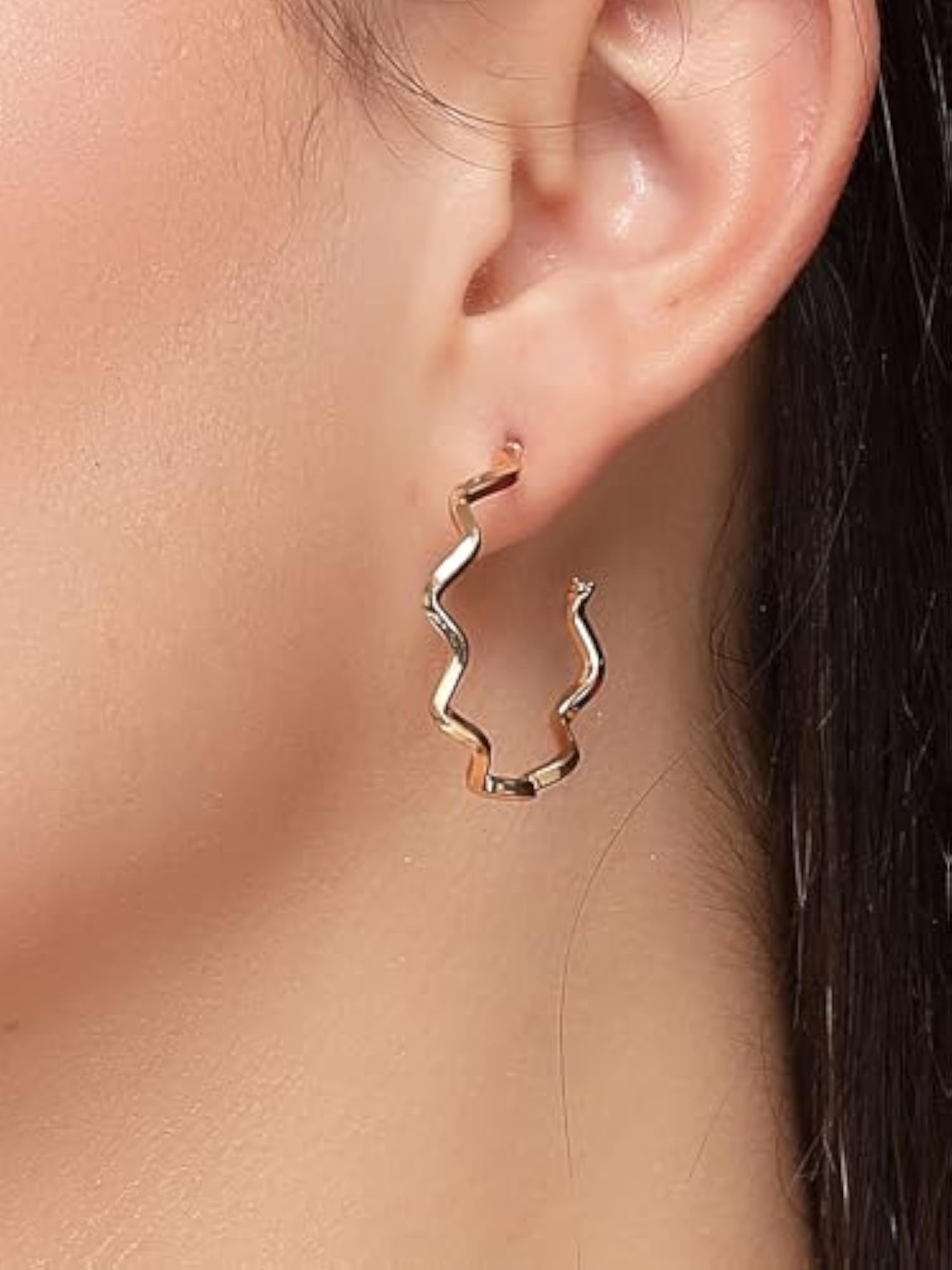 Set of 9 Plated Multi-Design Stud and Hoop Earrings
