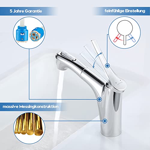 Decaura-Grifo-Extensible-Lavabo-Bano-Grifo-Fregadero-con-Ducha-Extraible-en-2-Modos-de-ChorroGrifo-Lavabo-Flexible-Monomando-Cromado