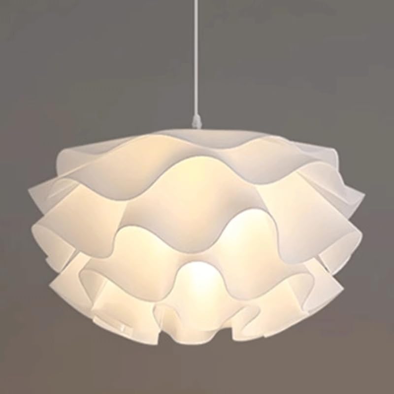 Suspension fleur LED acrylique anti-éblouissement avec hauteur réglable pour salon