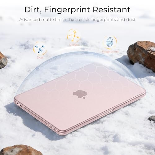 Image of EooCoo Compatible for Apple 2026 MacBook Neo Case 13 inch Laptop A3404 A18 Pro Chip with Liquid Retina Display, 100% Match Official Color, Scratch Resistant, Hard Shell Protective Cover, Frost Blush