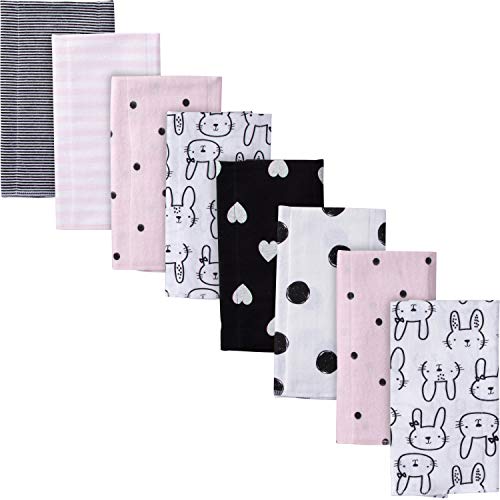Image of Gerber Unisex-Baby 8-Pack Cotton Flannel Burp Cloths