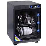 Armario Seco Para Cámara Con Control De Humedad, Gabinete Antihumedad De Vidrio Templado Con Pantalla LED Para Equipo Fotográfico 35L