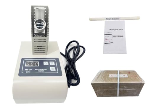 CNYST Melting Point Equipment Melting Point Apparatus with Temperature Rise Rate 1.0, 2.0, 4.0, 6.0℃/min Melting Point Test Range (50-300)°C Digital Voltmeter Displays Heater Voltage