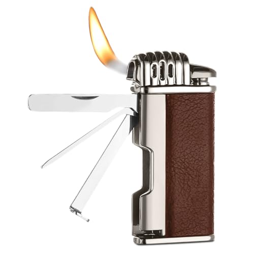 Briquet à pipe - Rechargeable - Avec couverts à pipe - Multifonction - Vendu sans gaz