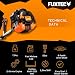 FUXTEC FX-MS152 Petrol Strimmer & Brush Cutter 2-in-1 | 52 cc 3 HP 2-Stroke Engine, Dual-Line Tap-and-Go Head, 3-Tooth Metal Blade, Easy Start, Stepless Speed Control & Comfort Harness