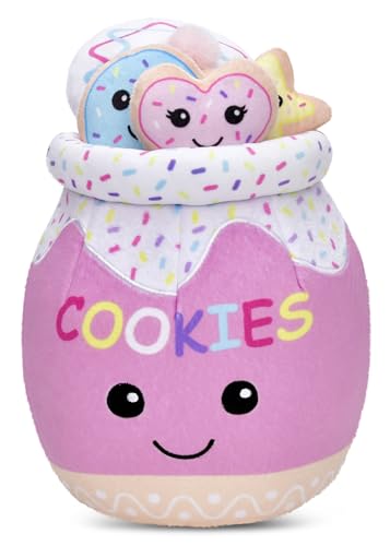 iscream Foodie Fun Plush Cookie Jar Play Set with Embroidered Accents for All Ages