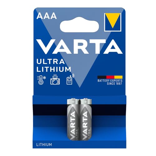 VARTA Batterien AAA, 2 Stück, Ultra Lithium, 1,5V, ideal für Digitalkamera, GPS Geräte, Sport- & Outdoor-Einsätze