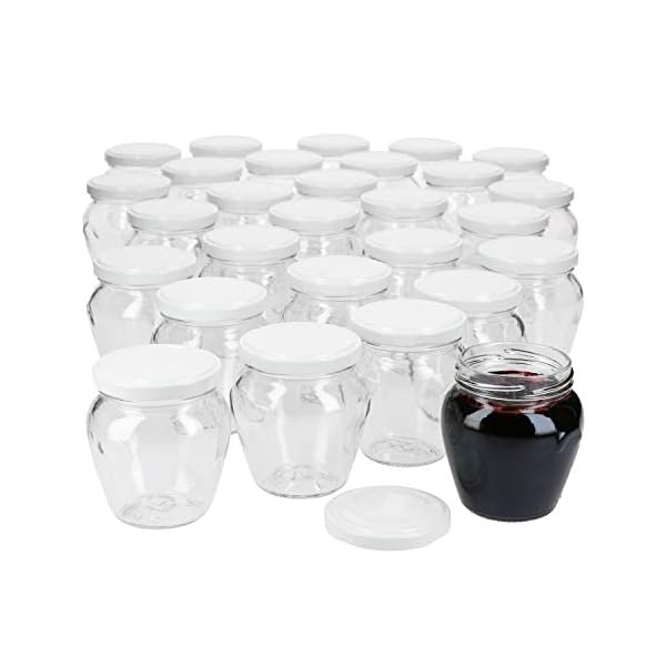 75er Set MarmeladenglÃ¤ser 212 ml + Twist-Off-Deckel TO 63 weiÃ I EinmachglÃ¤ser zum BefÃ¼llen mit Honig, KonfitÃ¼re & Gelee I EinkochzubehÃ¶r