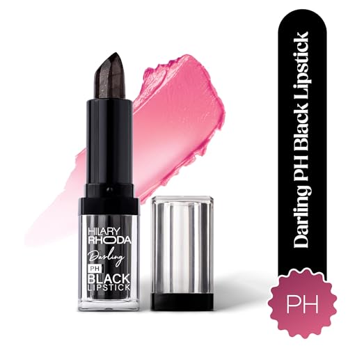 Image of Hilary Rhoda Darling PH Black Lipstick | Long-Lasting, Moisturizing & Smudge-Proof | One Swipe Magic Lipstick with Semi-Glossy Finish | Lightweight & Pigmented | 3.6g