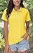 MAGCOMSEN Women's Polo Shirts Short Sleeve Golf Top UPF 50+ Collared Shirt Workout Running Tee Dry Fit Tennis Yellow L